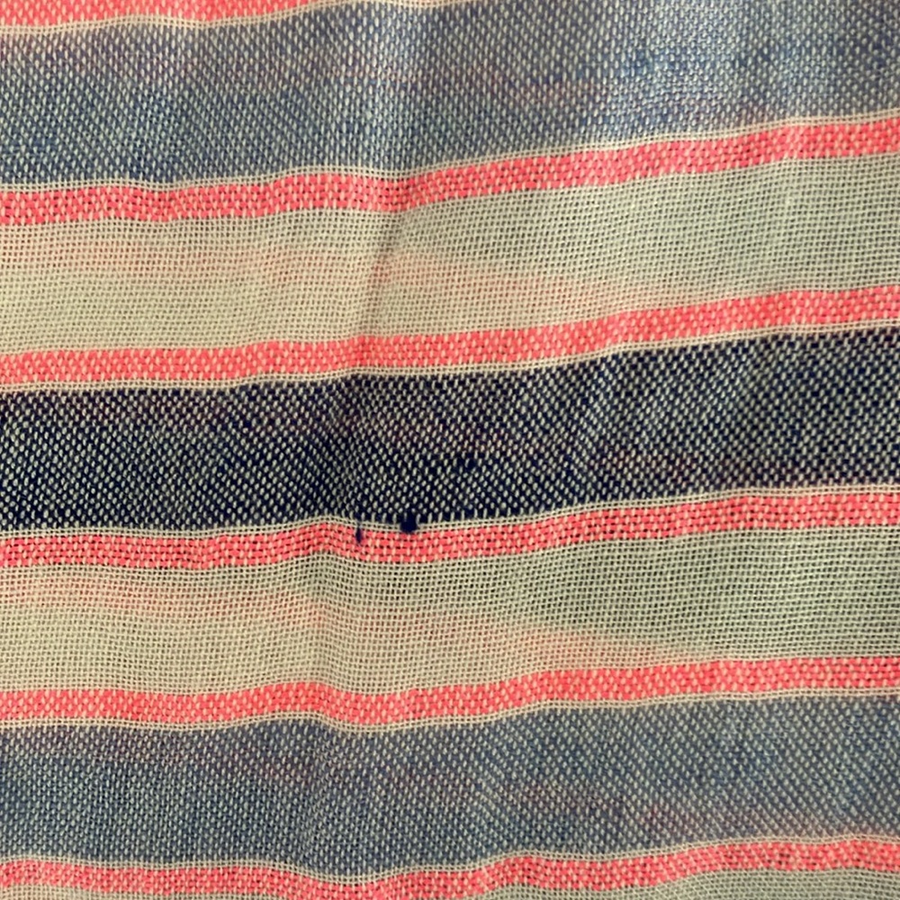 Large striped pink & blue summer scarf from Talbots - Picture 6 of 6